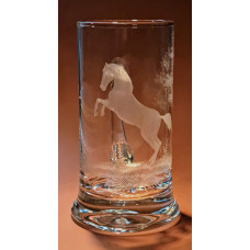 Bierkrug mit Gravur Pferd