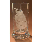 Bierkrug  mit Gravur Segelschiff